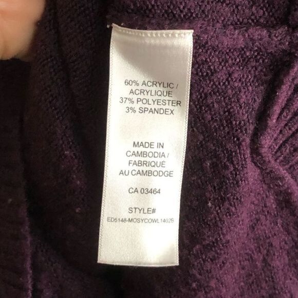 RICKI'S Size Med Purple Turtleneck Sweater - Picture 5 of 5
